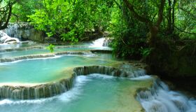 Kuangsi Waterfalls Luang Prabang - the most famous tourist spot in Laos